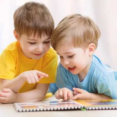 Kids reading together